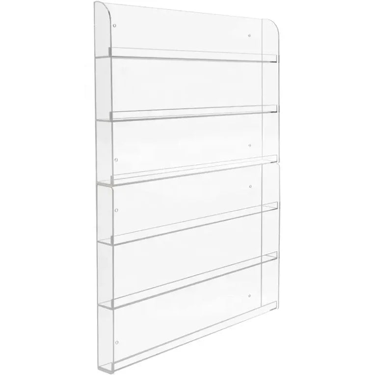 Customized clear Nail Polish Display Rack for the Wall Acrylic Lipstick Holder Acrylic Nail Polish Rack