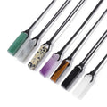 Fashion Irregular Natural Stone Necklace Crystals Tiger's Eye Pendant Black Rope Necklace for Women Jewelry MegaBDM