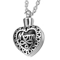 Cremation Urn Pendant for Loved Ones Ashes With "Dad in Heart"&"Mom in Heart"