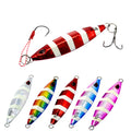 6pcs/pack 100g/120g Luminous Metal Jig Bait Beach Long Casting Stock Metal Jig
