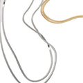 Fenny 18K Gold Plated Wholesale Waterproof&No Fade Simple Classic Double-layer Narrow Herringbone Chain Stainless Steel Necklace