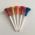 Unbreakable 3 1/4\" 83mm Plastic Golf Tees with Soft Rubber Cover