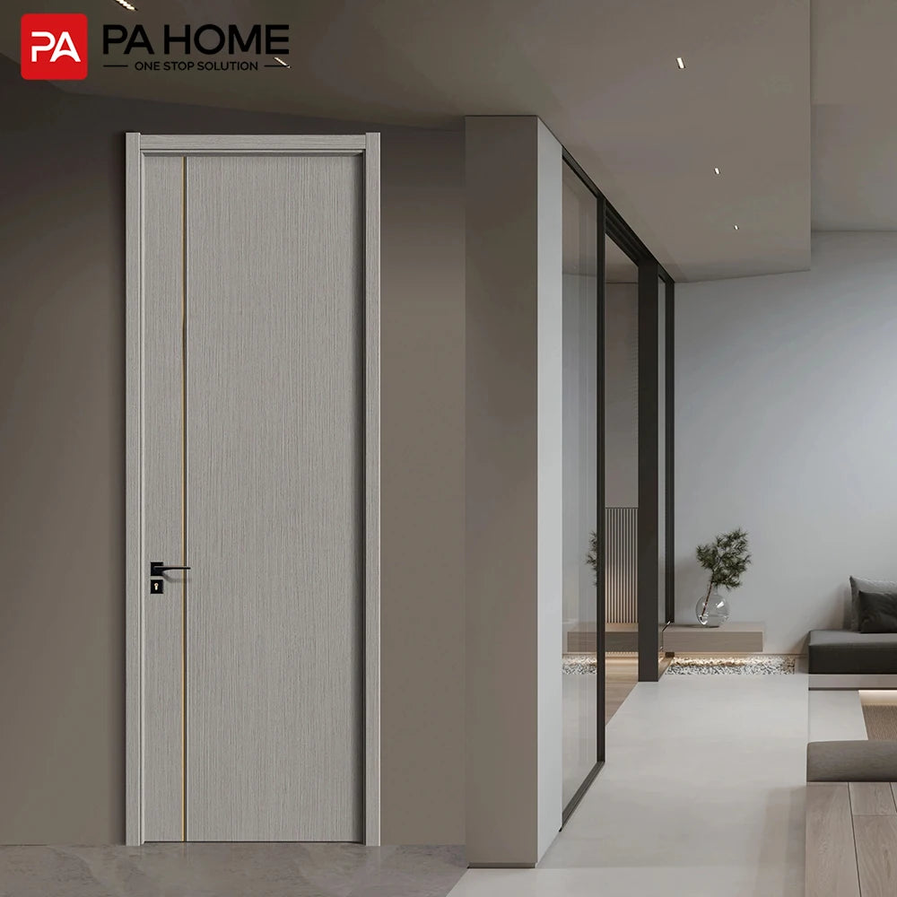 PA China Imported Latest Paint Colors Design Aluminum Interior Room Wood Door for Houses Bedroom and Bathrooms Decoration