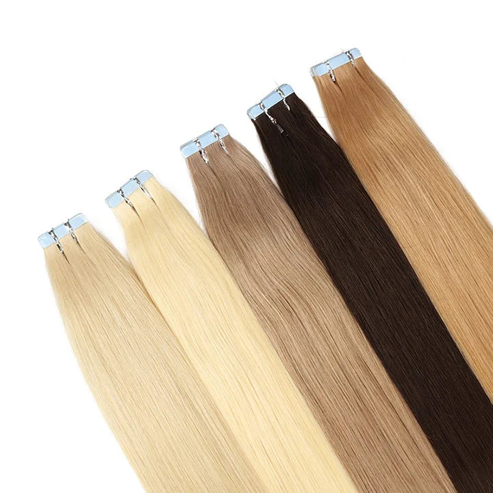 Double Drawn Hair Tape Extensions Manufacturers  Wholesale Russian Human Hair 100 Top Quality Tape in Hair Extensions Vendors