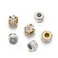 Wholesale CZ Micro Pave Rondelle Spacer Jewelry Beads Jewelry Bracelet Charms Beads for Jewelry Making