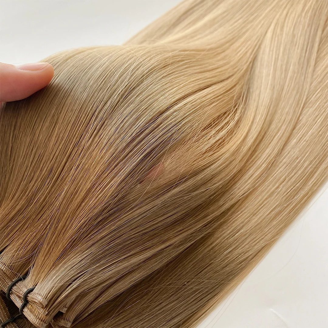 Virgin Hair Thinnest Invisible Weft No Return Hair Double Drawn Genius Weft Hair Extensions
