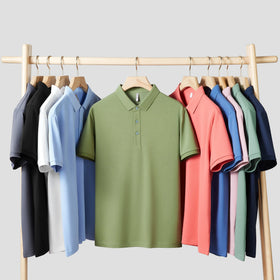 Cotton Polyester Blend Multicolored Custom Logo Design Work Team Sports Golf Polo Shirts for Men Casual Men Polo Shirt