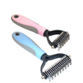 Kingtale Pet Hair Brush Comb Double-Sided Undercoat Rake Pet Deshedding Brush Harrow Comb for Dog and Cat