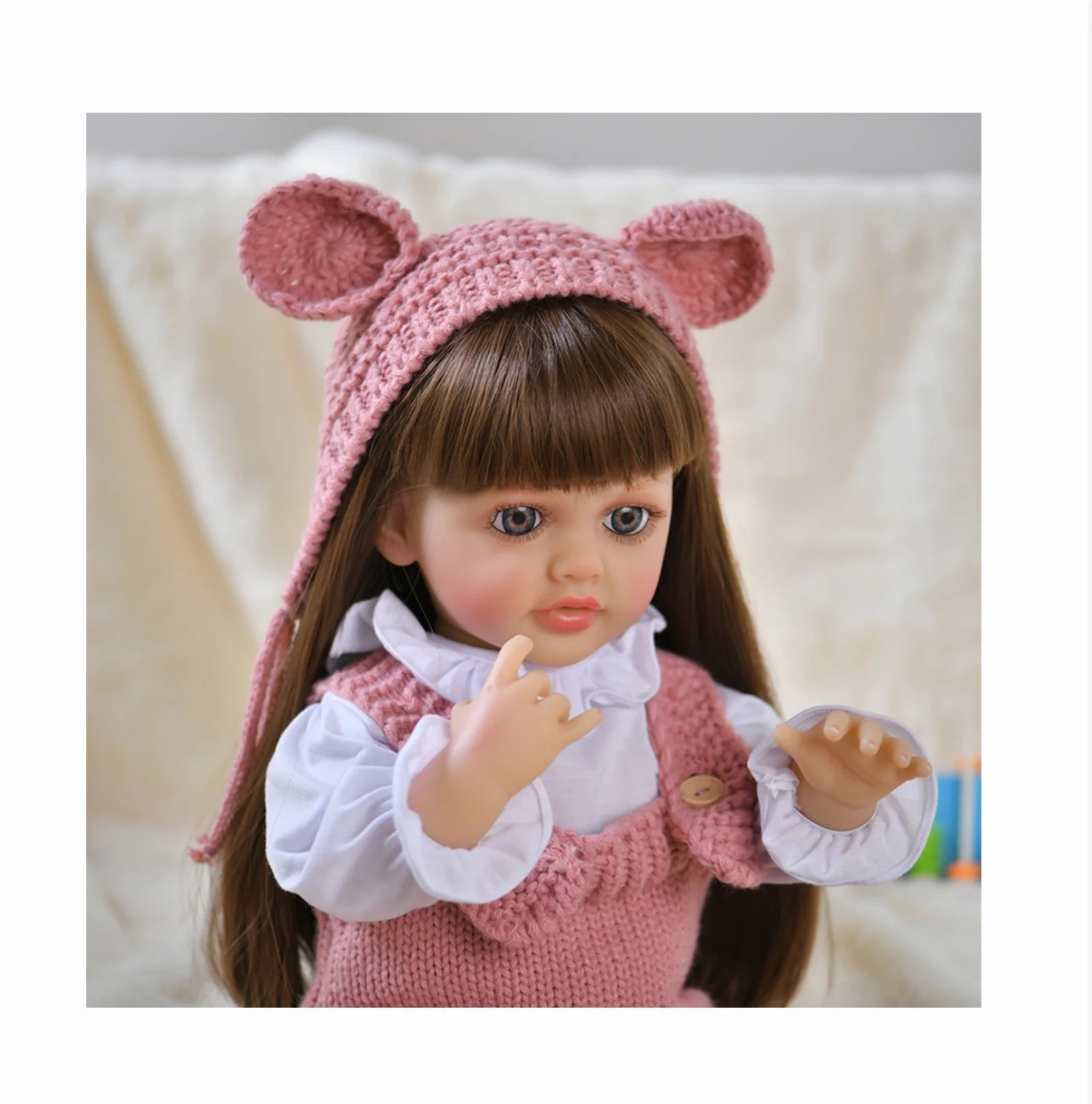 2024 Wholesale Custom 22Inch/55CM Betty Newborn Full Body Vinyl Reborn Baby Dolls Kid Educational Toys
