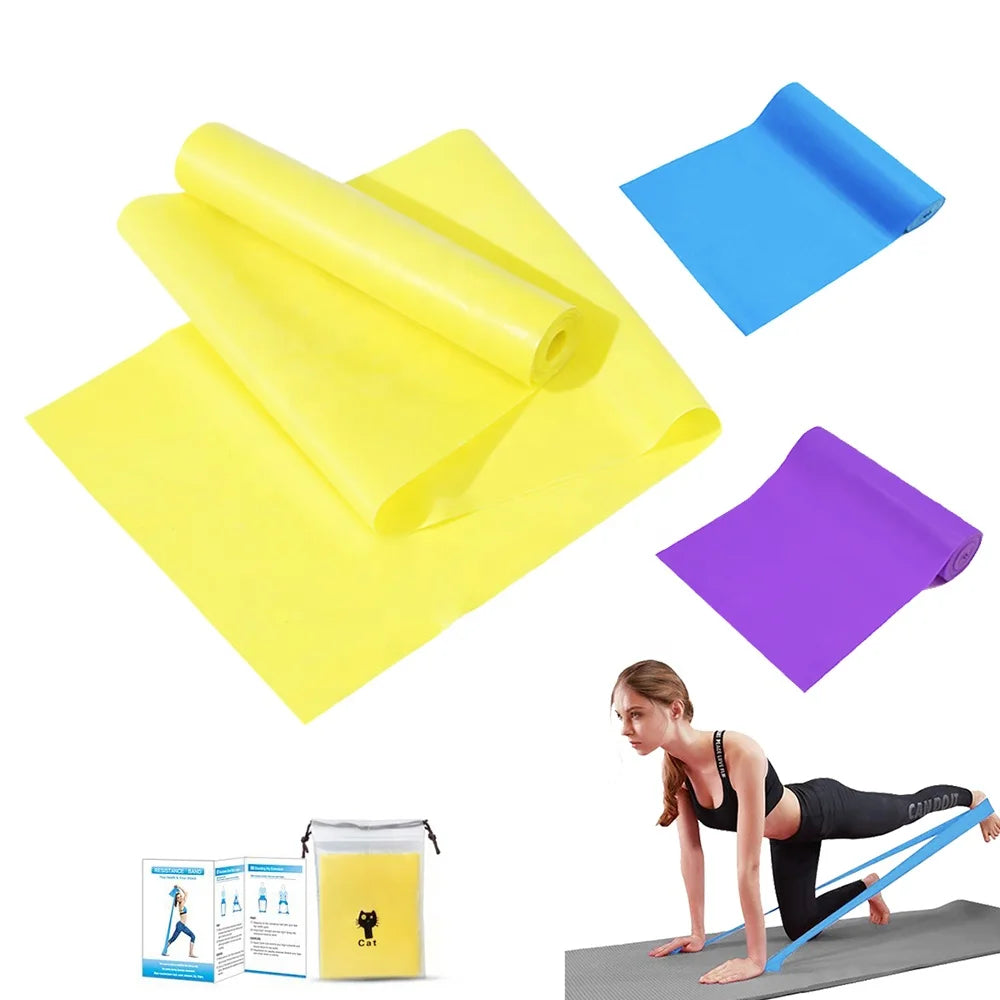 Wholesale TPE Resistance Strips Yoga Pilates Elastic Stretching Gym Workout Home Exercise Fitness Durable Eco-Friendly Body