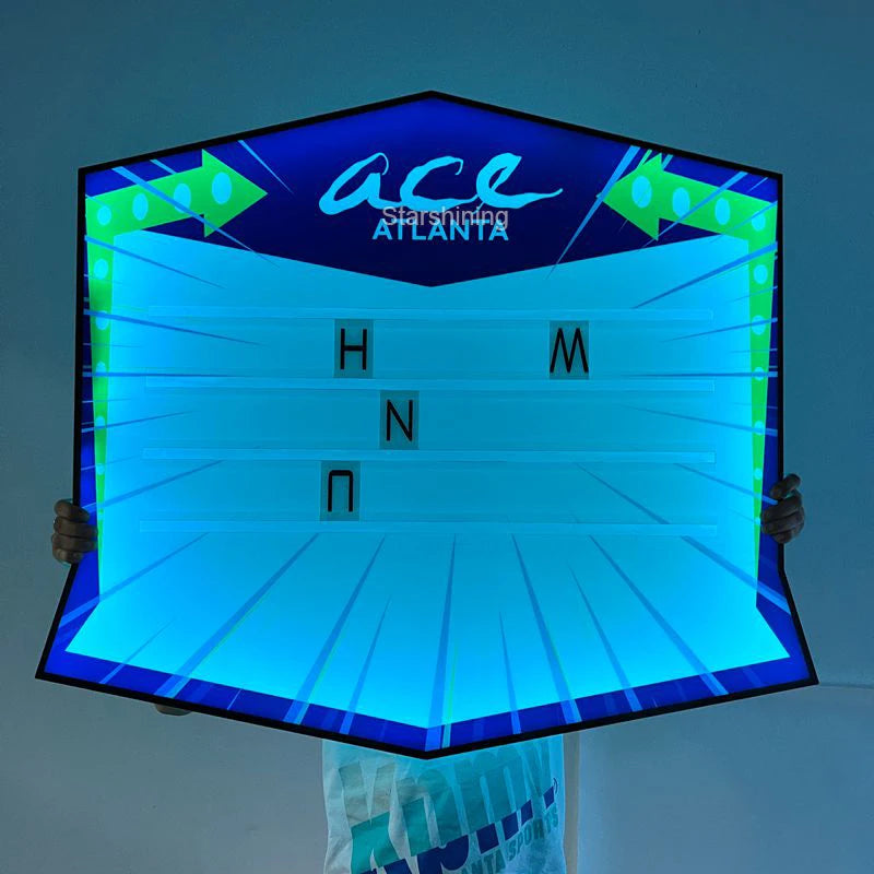 OEM Acrylic Custom Logo Display RGB LED Light Bottle Presenter Message Letter Board for bar Lounge