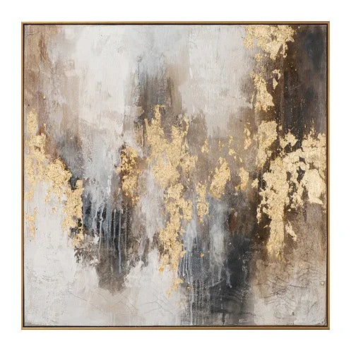 Gold Foil Decor Abstract Canvas Wall Art Picture Oil Painting Big Wall Art Handmade on Canvas Artwork for Home Decor