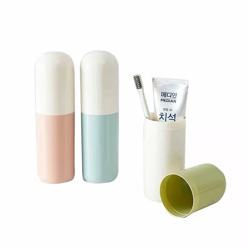 Fashion Portable Travel Multi Functional Toothbrush Box Washing Cup Set Holder case Bathroom Toothbrush Organizer