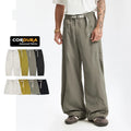 QUICKSHOW Streetwear & CORDURA Wide Leg Cargo Pants Draped Ruffles Baggy Belt Men's Scimitar Pants & Trousers Cargo Pants Men