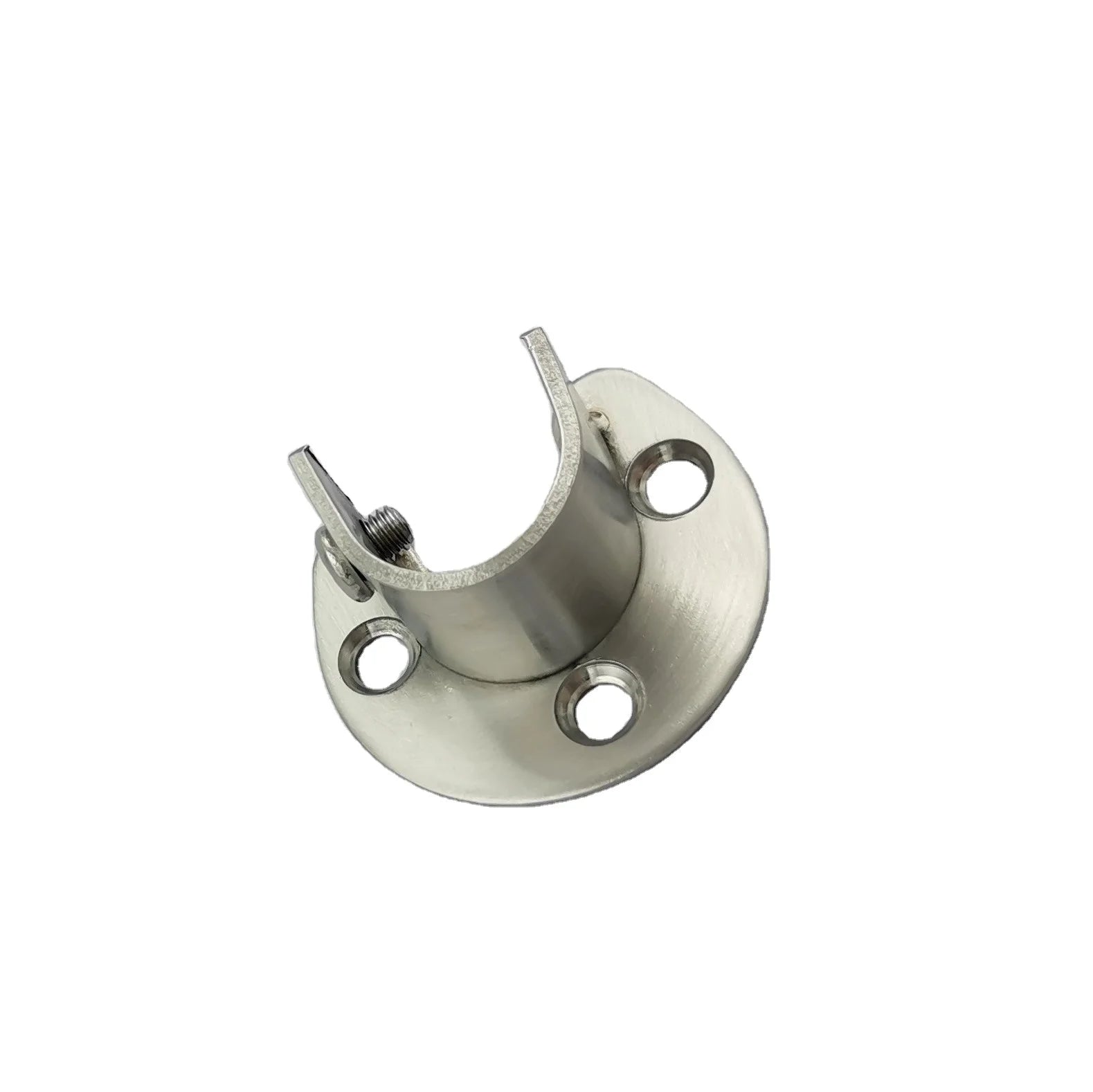Closet Rod Holder Support Rod Flanges Stainless Steel Wardrobe Clothes Tube Hanging Rail Holder Support Rod Flanges