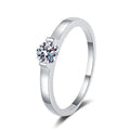 Simple Design VVS D Color Moissanite Ring for Women Romantic Gift for Girls