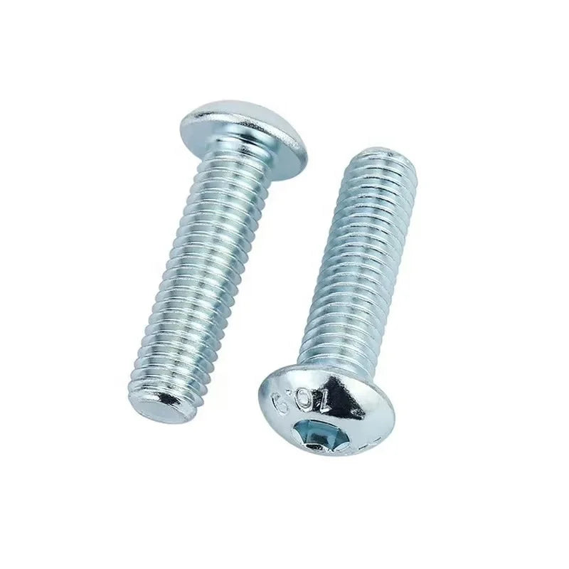 Galvanized Carbon Steel M4 M5 M6 M8 Button Head Socket Cap Screws Metric Measurement System