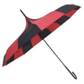 Parasol Umbrella Pagoda Umbrella for Sun UV Protection Women Black and Red Pagoda Shaped Umbrella With Long Handle