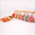 Golden Plated Metal Enamel  Daisy Flower Shape Bag Pendant Keychains Soft Enamel Guitar Shape Metal Keychain Keyring