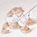 M03402 New Design Home Decoration Artificial Golden Leaf Fan Shaped Flower Branch Ginkgo Biloba Flower
