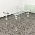 Dining Room Furniture Rectangle Crystal Clear Table Glasstop Office Conference Desks Acrylic Table Banquet Wedding Table
