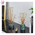 Creative Metal Crafts Kaleidoscope Furnishings European Luxury Marble Ornaments for Living Room Porch TV Cabinet Home