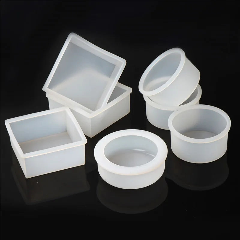 Early Riser New Silicone Round square Soap Mold DIY Crystal Dripping Mirror Resin Mold