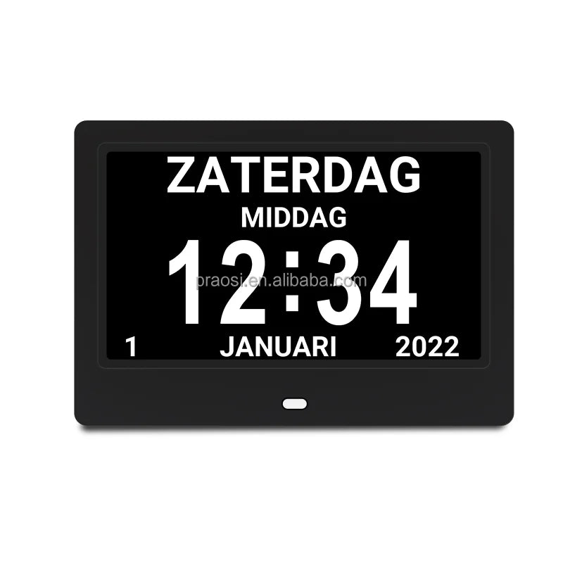 Dementia Clock 7" Desk Display Timer Lcd Dementia Calendar Alarm Digital Clock