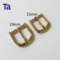 TANAI Cierre De Aguja 15mm/20mm Light Gold Belt Buckle Zinc Alloy Needle Clasp for Leather Bag Handbag Decorative Buckle