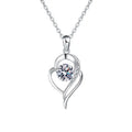 Wholesale 1 Carat Diamond Moissanite Pendant 925 Sterling Silver Heart Design Necklace Women's Jewelry