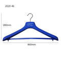 Customized Injection Eco-friendly Plastic Garment Hanger Logo Coating Chrome Silver Male Rubber Bar PS Apparels Flexible YY