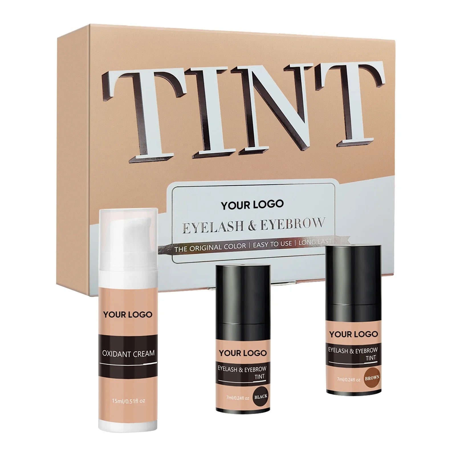 Professional Brow Tint Dye Cream Eyelash Brow Semi-permanent Eyebrow Dyeing Cream Brow Henna Kit Set