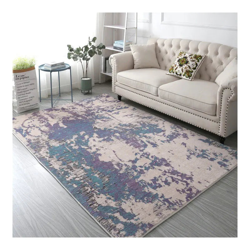 Luxurious Large Area Modern Simple Sofa Full Bed Side Carpet for Living Room and Bedroom Machine Made Light Luxury Home Carpet