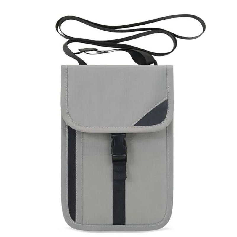 Travel Neck Pouch Neck Wallet with RFID Blocking Safe Passport Document Holder