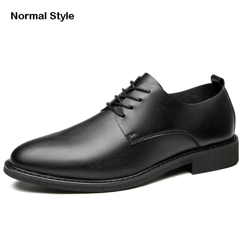 Men's Italian Luxury Formal Dress Shoes Comfortable Height Increasing Oxfords & Loafers for Business & Weddings Soft Feature