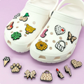 Designer Leopard Print Durable Rubber Shoe Charms Clips Wholesale 2D/3D for Sneakers Casual Clogs Women Accessories Shoe Charm