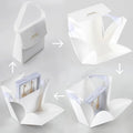In-Stock Custom Logo Square-Shaped Fashion Jewelry Gift Box Clear Window PE Film Display Paper Packaging Bracelet Necklace Ring
