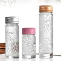 Airtight Glass Swallow Nest Flat Round Clear Sip Bottle Honey Oral Liquid Health Care Product Dispenser Bottle 1oz 2oz 3oz