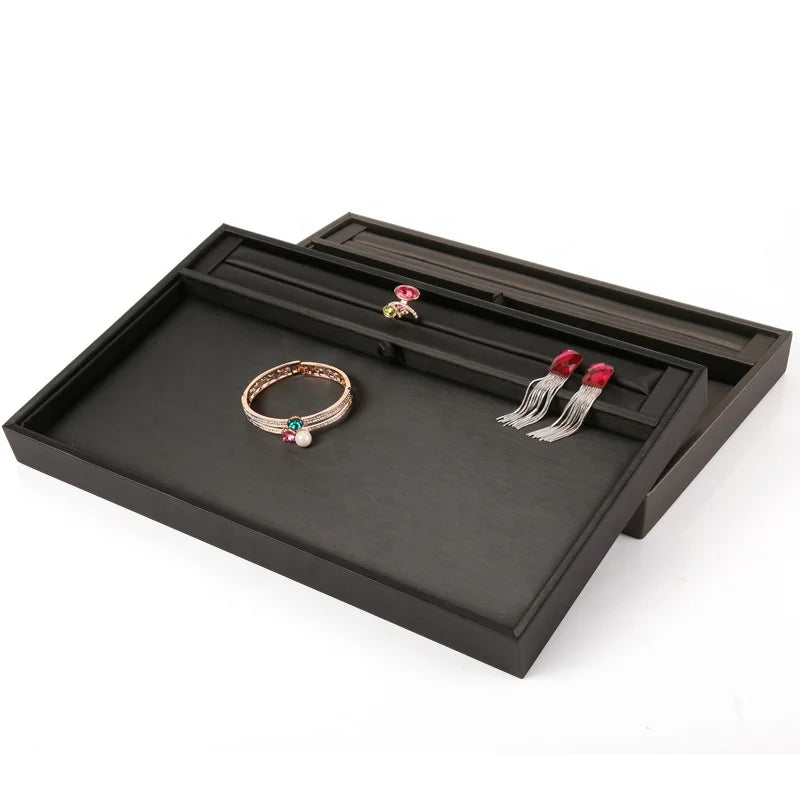 Wholesale Luxury High Quality Jewelry Display Ring Bracelet Necklace Earring Organizer PU Leather Handmade Custom Logo