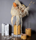 S-679 Luxury Modern Glass Vase Set Transparent Glaze Creative Wedding Centerpieces European Home Decor New Design Saddle Leather