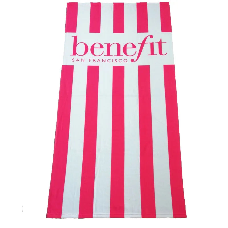 2022 Hot Sale Red Beach Towel Fabric Stripe Sandfree Custom logo Wholesale Rainbows Beach Towels with logo Custom Print