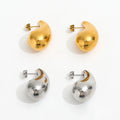 Fenny 18K Gold-plated Wholesale Tarnish Free Chunky Big Bubble Hollow Waterdrop Stud Stainless Steel Earring for Women