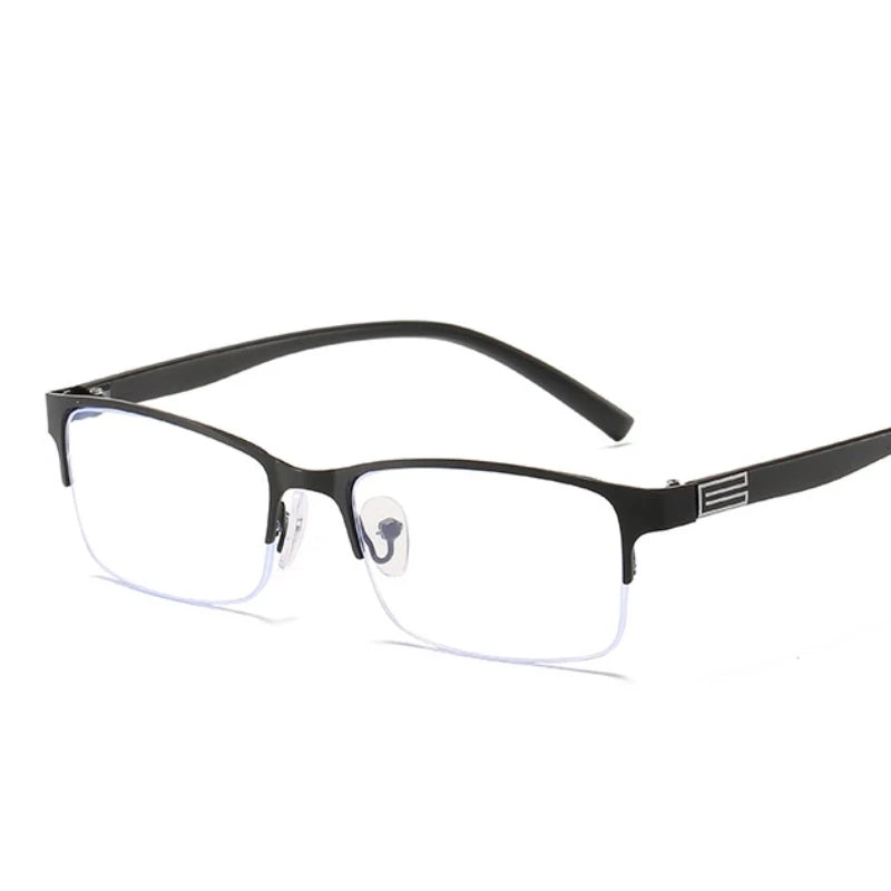 Metal Half Frame Myopia Glasses Square Myopia Glasses Men Women Anti Blue Light Myopia Eyewear Diopter 0 -1.0 to 6.0 Glasses