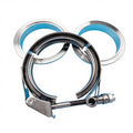 JTLD Universal SS304 2.5inch 64mm V-band Clamp V-band Exhaust Flange Turbo Exhaust Vband V Clamps Kits