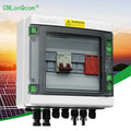 CNLonQcom PV DC Combiner Box 500V 2 Input 1 Output IP65 with Lightning Protection for RV Home Outdoor Boat