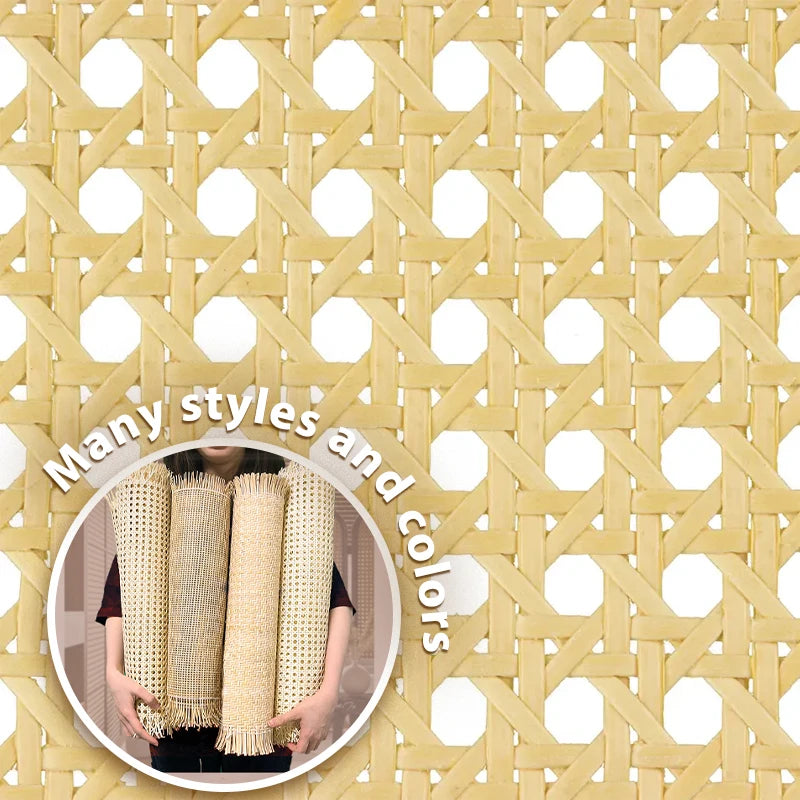 Top Quality Summer Cool Boho Fabric Real Indones Cane Webbing Natural Rattan Webbing Roll on Sell