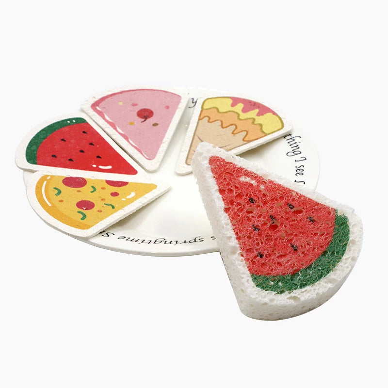 Cute Cellulose Compressed Kitchen Cleaning Natural Household Cleaning Sponges for Dish Glass Cleaning