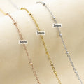 Fadeless 3MM Female Snake Chain Necklace With Stainless Steel Jewelry and Gold-Plated Bead Chain