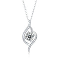 New Style 925 Sterling Silver 1 Carat Moissanite Necklace Pendant Women Delicate and Romantic Style Wedding Engagement Pendant
