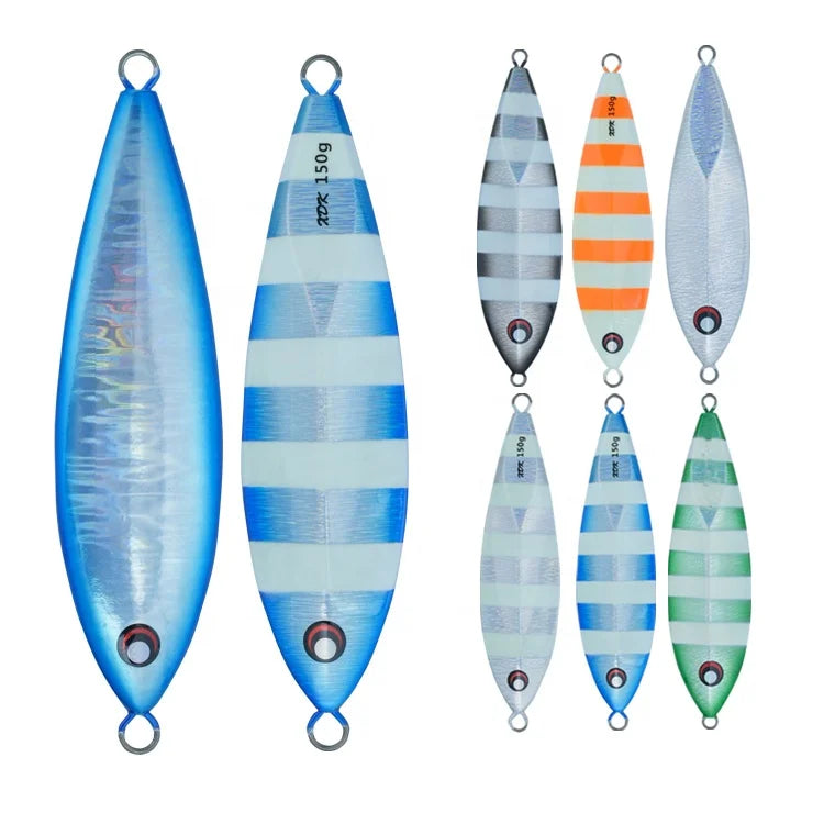 L001 100g 150g 300g Slow Pitch Jigs Luminous Lure Deep Sea Jigs Metal  Fishing Lures Metal Jig for Saltwater